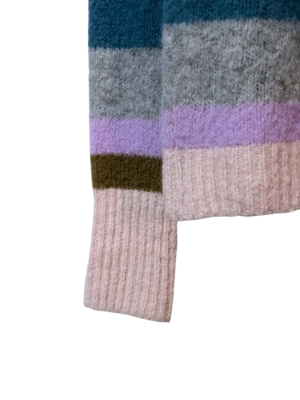 Point Sur Alpaca Blend Sweater S Crew Striped Lightweight ASO Ana de Armas - Picture 3 of 8